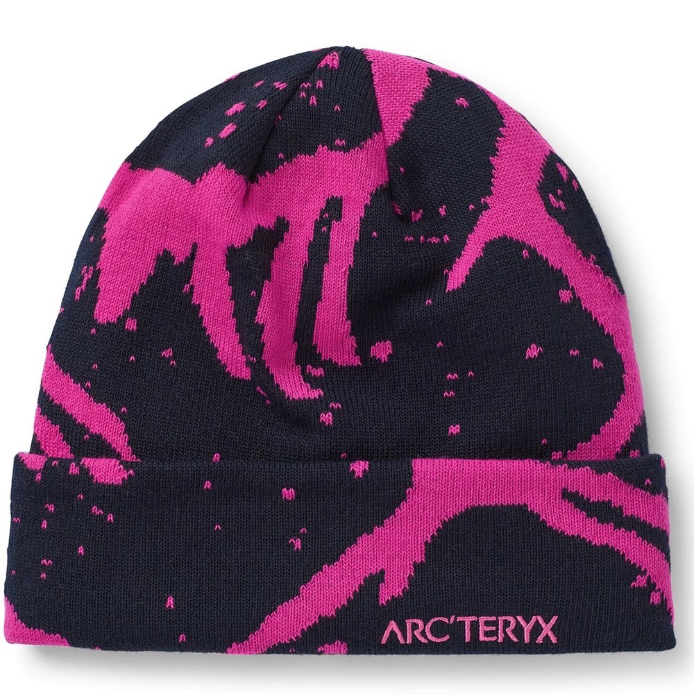 Arc'teryx Black and Pink Beanie